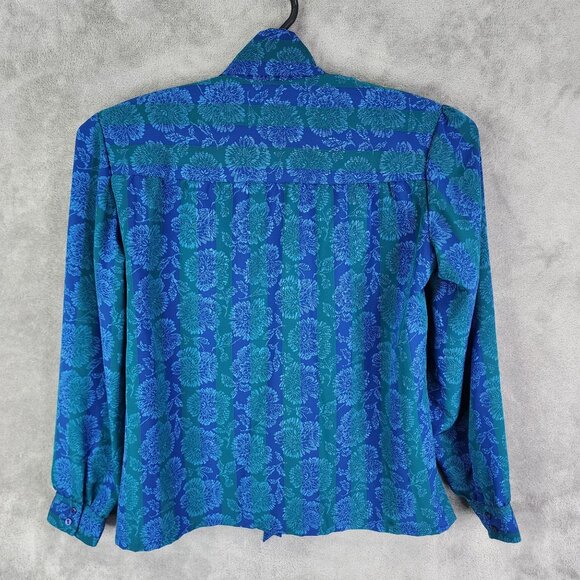 Womens 2 Pc Vintage Country Sophisticates Pendleton Floral Shirt & Scarf Tie XL - Picture 5 of 8